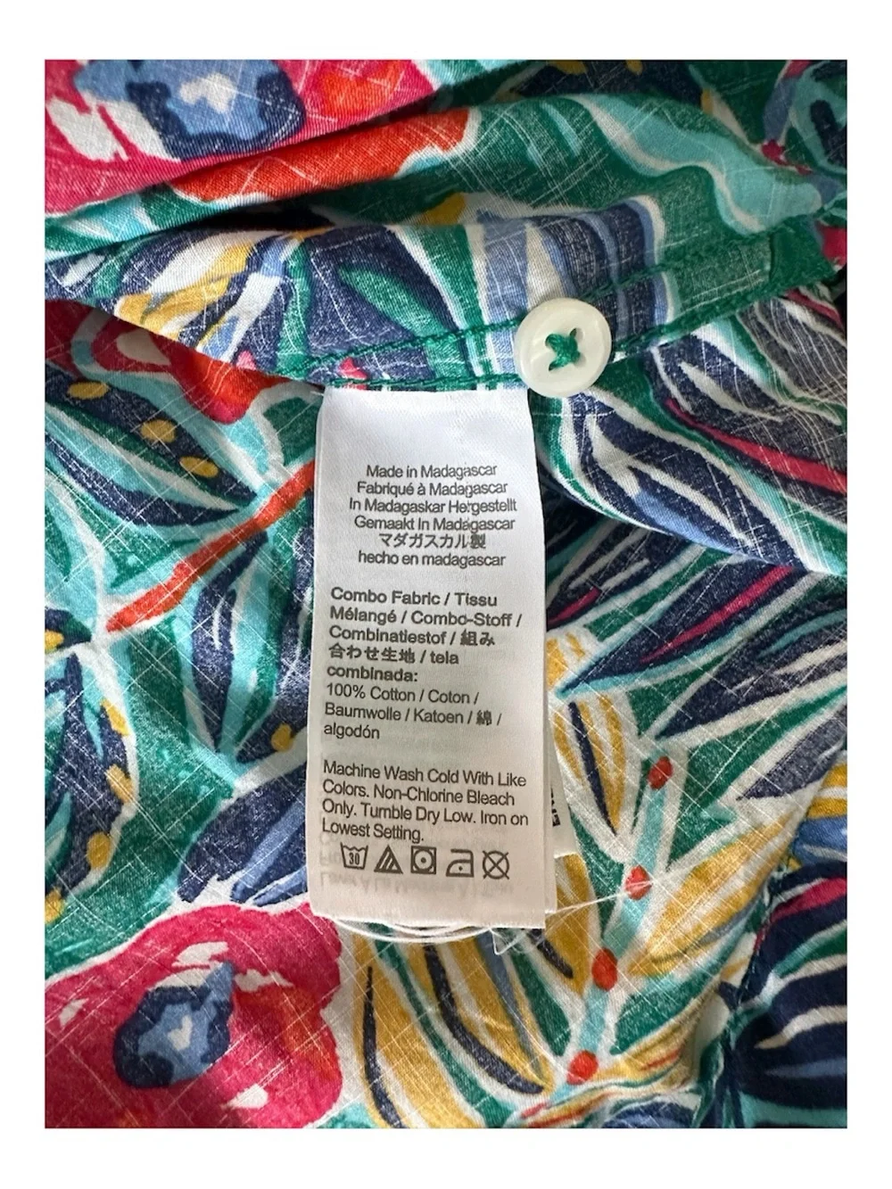 Original J. Crew - Tropical Print Short-Sleeve Camp Collar Shirt - Stand Out!